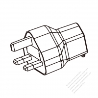 WELL SHIN WS-091-A IEC 320 C13 Connector To UK Socket Plug Adapter 