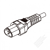 US/Canada 3 Pin IEC Sheet A Plug/ Cable End Cut AC Power Cord - Molding PVC 1.8M (1800mm) Black  (SVT 18/3C/60C  )