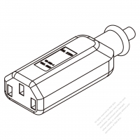 Argentina IEC 320 C13 Connectors 3-Pin Straight 10A 250V