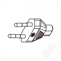 Adapter Plug, European to IEC 320 C1 Female Connector 2 to 2-Pin 0.2A