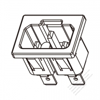 IEC 60320-1 (C16) Appliance Inlet 10A/ 15A