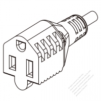 USA/Canada AC Connector 3-Pin (NEMA 5-15R) Straight Blade Grounding Connector 10A/13A/15A 125V
