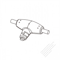 AC Power Cord Strain Relief Unit (SR)  1 to 2, 0.75*2C, 18AWG 3C