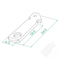 WS-001E-5 L,N Single Plug Pin