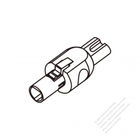 Adapter Plug, Airplane Adapter to IEC 320 C7 Female Connector 2-Pin 2.5A