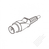 DC Straight Six-Pin Plug