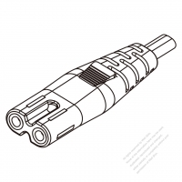 IEC 320 C7 Connectors 2-Pin Straight 2.5A 250V