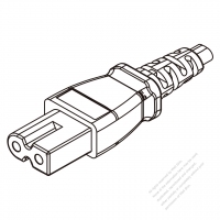 IEC 320 C7 Connectors 2-Pin Straight 10/13A 125/250V