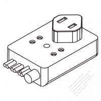 USA/Canada AC Connector 2-Pin Straight Blade, NEMA 1-15R 13A/15A 125V