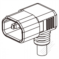 Russia IEC 320 Sheet E (C14) Plug Connectors 3-Pin Angle 10A 250V