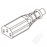 IEC 320 C13 Connectors 3-Pin Straight 10A 250V