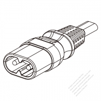 IEC 320 C7 Connectors 2-Pin Straight (Polarity ) 2.5A/ 10A/ 13A 125 or 250V