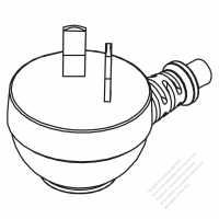 Australia 2-Pin Protector AC Plug, 10A 250V