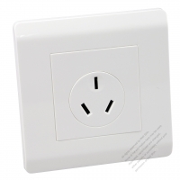 China Wall Plate Receptacle for 3-Pin x 1, 10A, 360 Rotatable