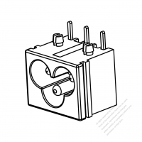 IEC 60320-1 (C6) Appliance Inlet 2.5A