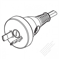 Australia 2-Pin Protector AC Plug, 10A 250V