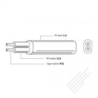 European Type AC Power PVC Wire H03VVH2-F