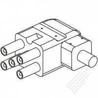 45A, 5-Pin Plug Connector (Elbow)
