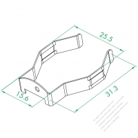 WS-080-9 Negative Pole Metal Shrapnel