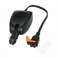 DC/AC (80W) rotatable car plug converter to IEC320 C7 Easy-Pull Connector (30 cm cord) for NB, DV, Digi-Camara (80W )(CLA)