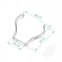 WS-080-15 Negative Pole Large Metal Shrapnel