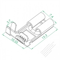 WS-OR-12 Flag Shape Terminal ( Large )