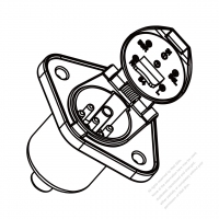 RV, Truck, Trailer Heavy Duty Vehicle, 6-Male, 1-Female Round-Pin, ISO Socket