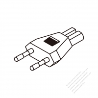 Adapter Plug, European to IEC 320 C7 Female Connector 2 to 2-Pin 2.5A 250V