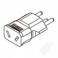 Adapter Plug, Switzerland plug to Australia connector 3 to 2-Pin