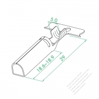 WS-022 O 4.9 D Type Tube Terminal ( Riveting )