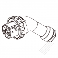 USA/Canada Marine Shore (NEMA SS2-50R)  45 degree angle 4-Pin Straight blade Connector. 3 P, 4 Wire Grounding, 50A 125V/250V