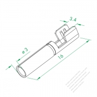 EM-092 Female Tube Terminal