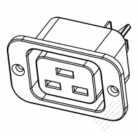 IEC 60320-2 Sheet J Appliance Outlet, Screw Type, 16A/20A