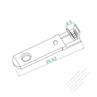 WS-001B Flag Shape Neutral/ Live Terminal ( Riveting )