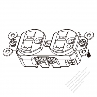 USA/Canada NEMA 5-15R/20R Hospital Receptacle(yoke), 2 P 3 Wire Grounding 20A 125V