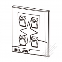 China Wall Plate Switch x 4