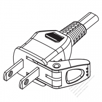 Taiwan/ Japan 2-Pin 2 wire Easy-Pull Smart AC Plug, 3A~7A 125V