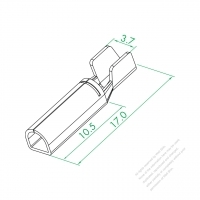 WS-269-AF O 2.9 D Type Tube Terminal