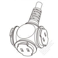 China AC Connector 2-Pin 10A 250V