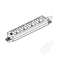 Japanese Type Power Strip 3-Pin outlet x 4, Horizontal type