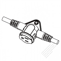 USA/Canada AC Connector 3-Pin (NEMA 5-15R) Straight Blade Grounding Connector 13A/15A 125V