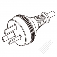 Australia 3-Pin Protector AC Plug, 10A 250V