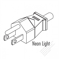 USA/Canada NEMA 5-15P Straight AC Plug, 2 P/ 3 Wire Grounding 15A 125V