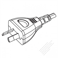 Australia 2-Pin Protector AC Plug, 10A 250V