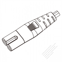 IEC 320 C7 Connectors 2-Pin Straight 7A/ 10A 125, 2.5A/ 7A/ 10A 250V