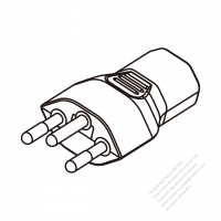 Adapter Plug, Switzerland to IEC 320 C13 Female Connector 3 to 3-Pin 10A 250V