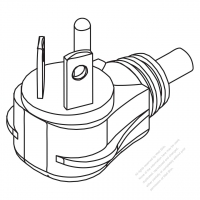 USA/Canada NEMA 7-20P 2 P/ 3 Wire Grounding Elbow AC Plug, 20A/277V