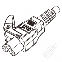 Japan IEC 320 C5 Connectors 3-Pin Straight 3-7A 125V