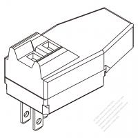 USA/Canada GFCI Plug (NEMA 5-15P)  3-Pin 15A 125V