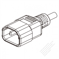 China IEC 320 Sheet G Plug Connectors 3-Pin Angle 10A 250V